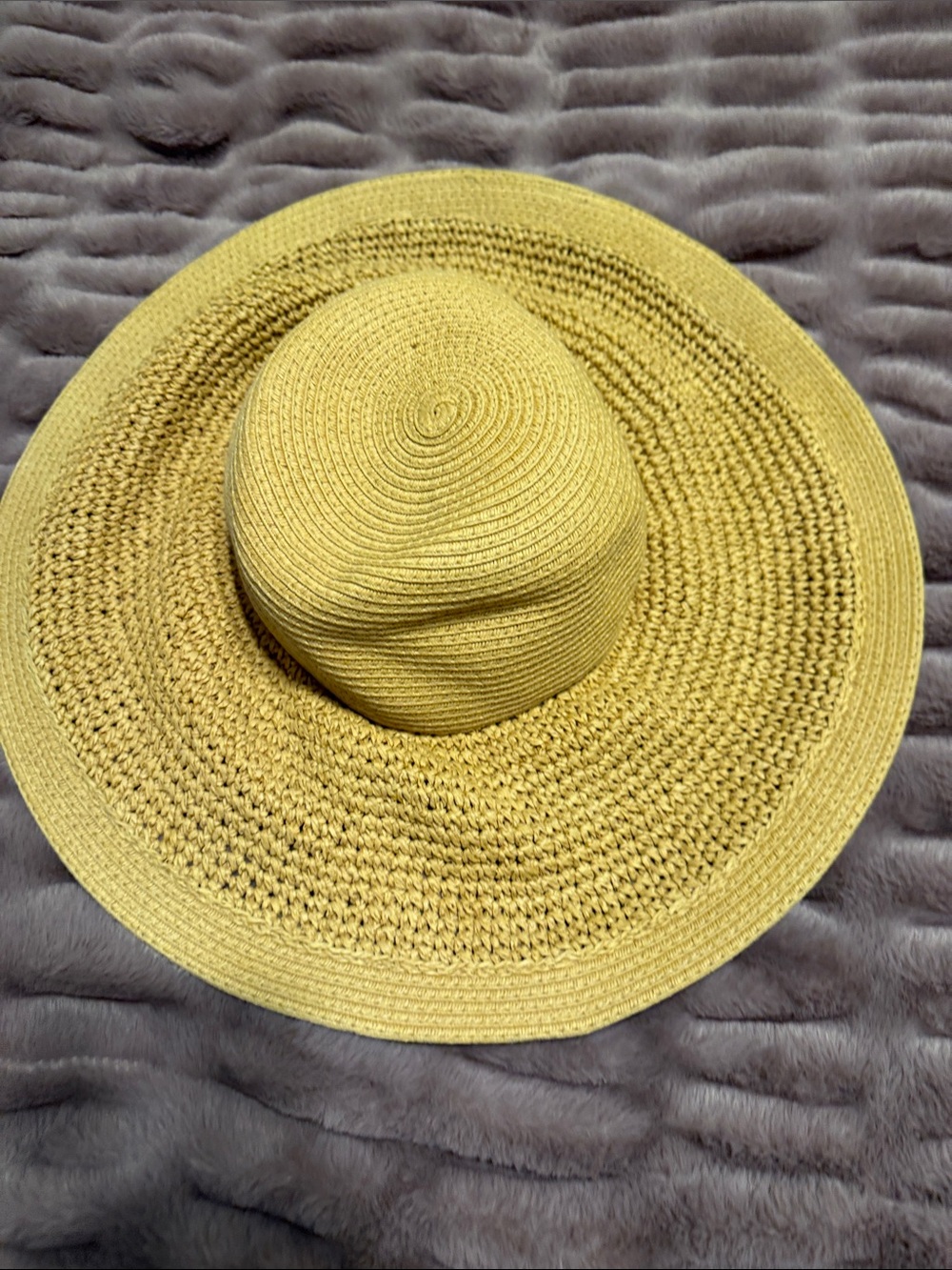 J. Crew Yellow Wide-Brim Straw Sun Hat